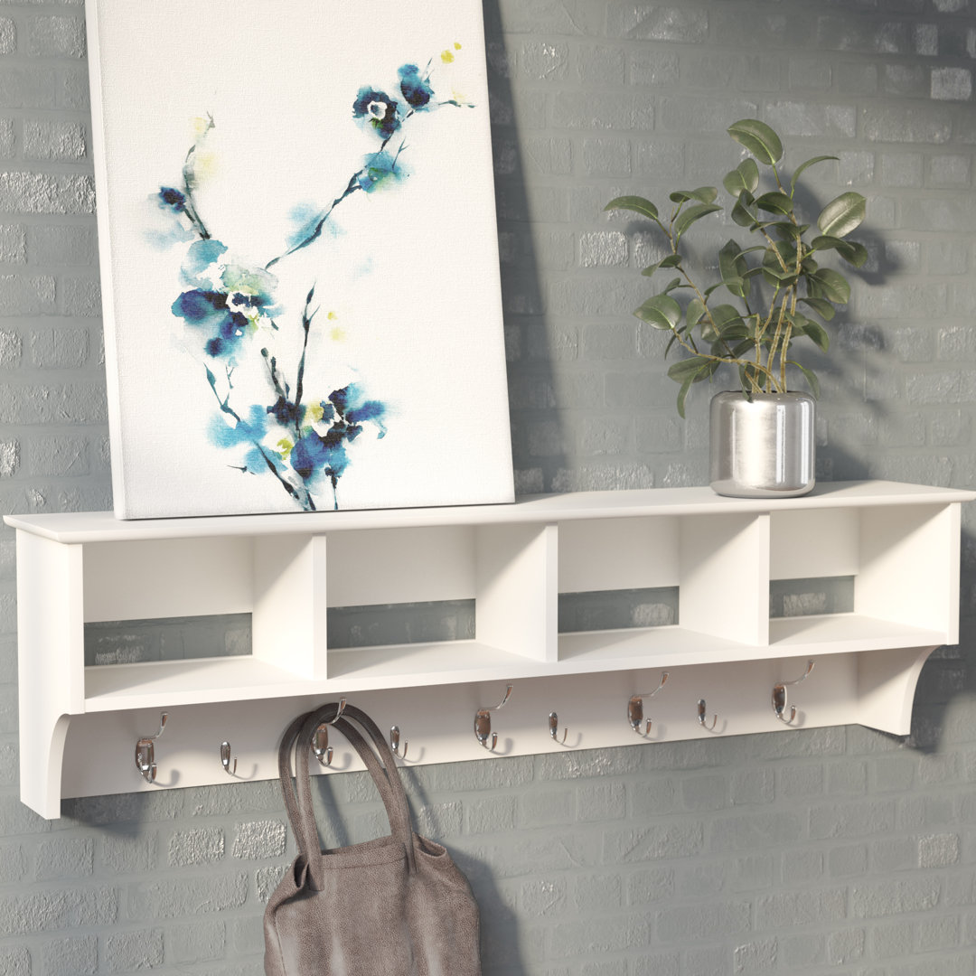 Raitsa 60"W x 16.5"H x 11.5"D 9 - Hook Wall Mounted Coat Rack